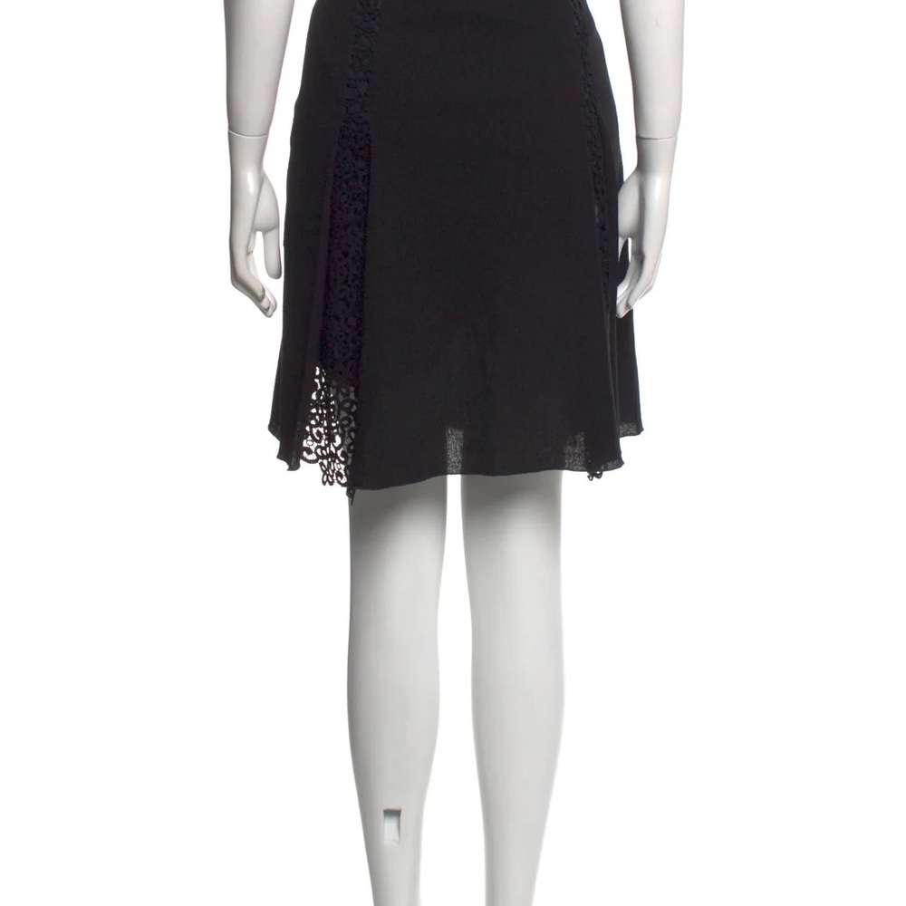 Vintage Valentino Black Lace insert Skirt - Picture 2 of 8